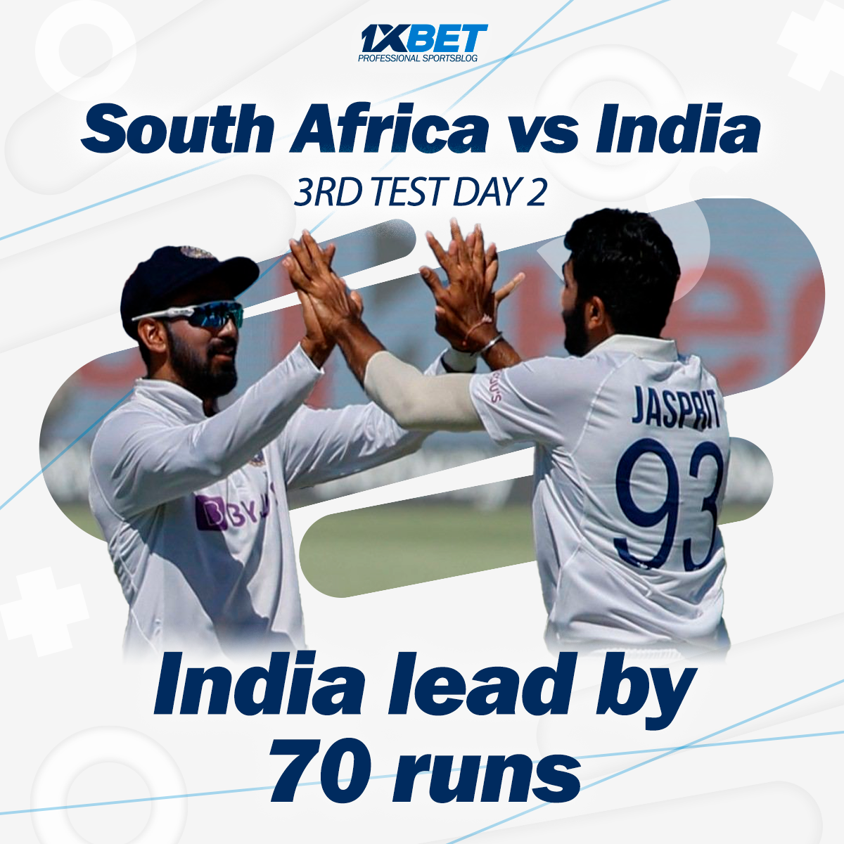 India leads South Africa by 70 runs