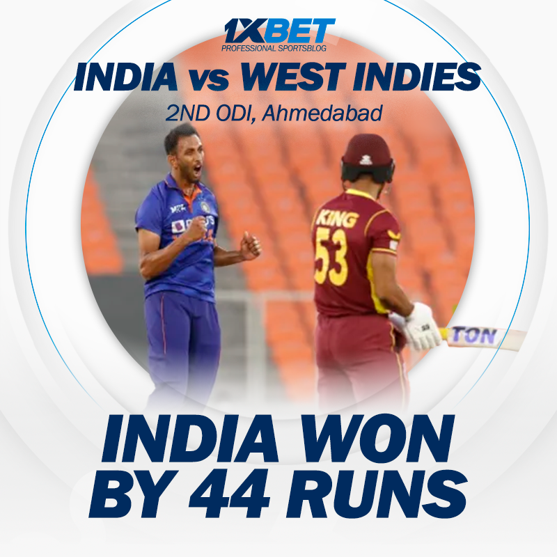 India vs West Indies, 2nd ODI: India won by 44 runs