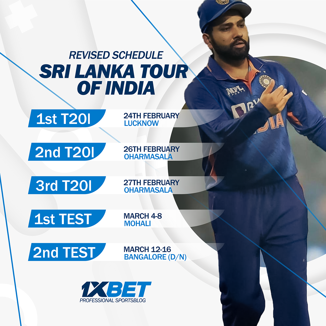 Sri Lanka tour of India: revised schedule for upcoming Test and T20I series