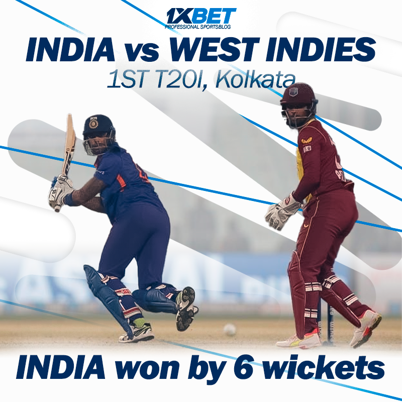 India vs West Indies, 1st T20I: India won by 6 wickets