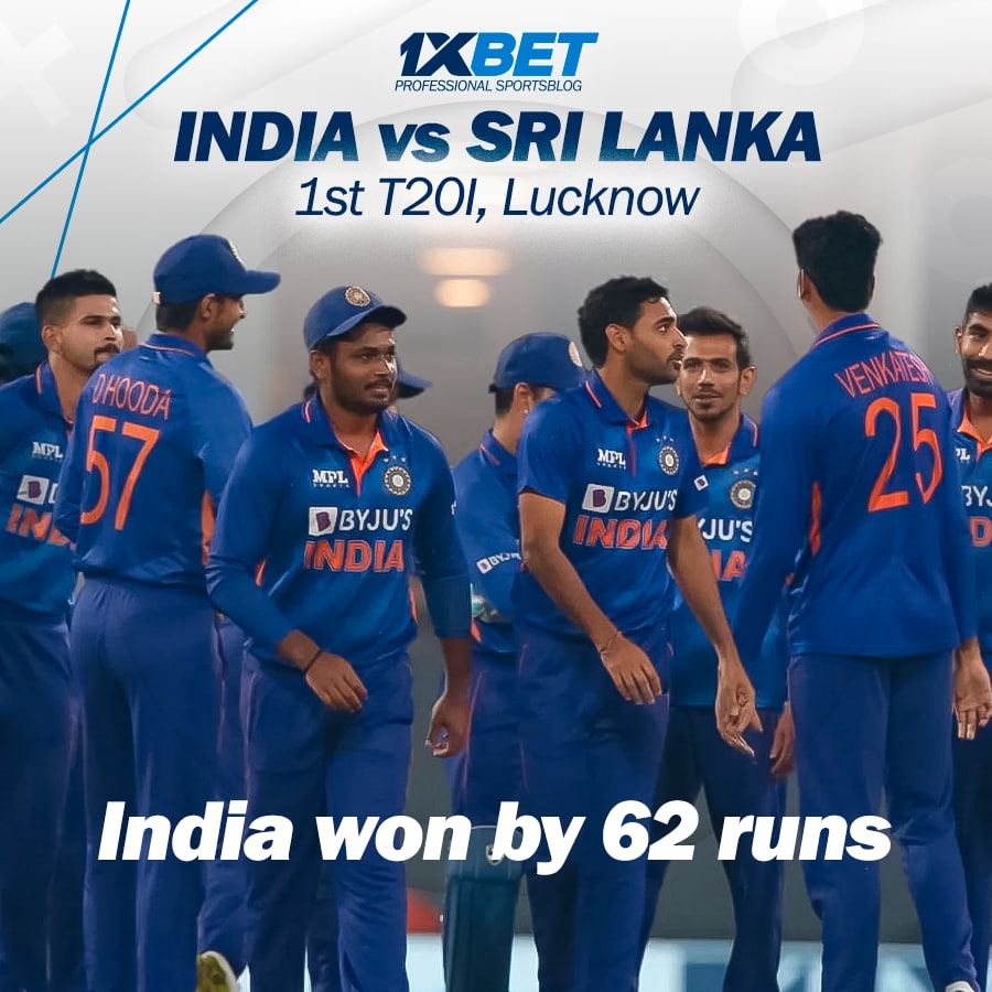 India vs Sri Lanka, 1st T20I: India won by 62 runs