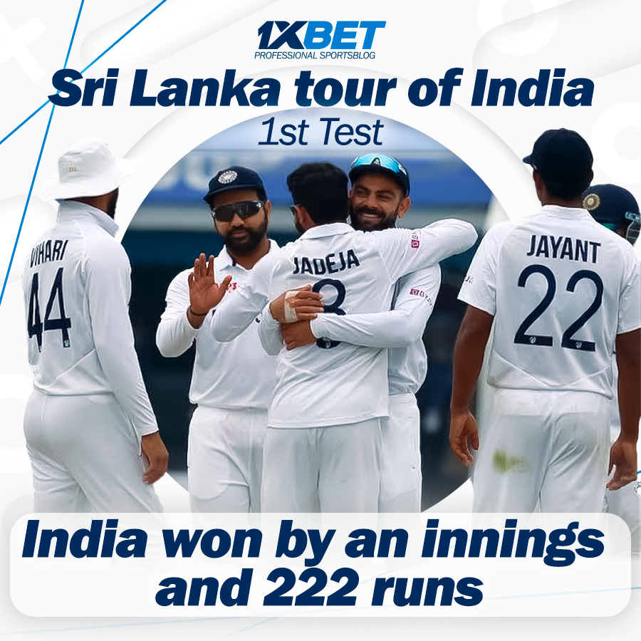 India vs Sri Lanka, 1st Test: India won by an innings and 222 runs