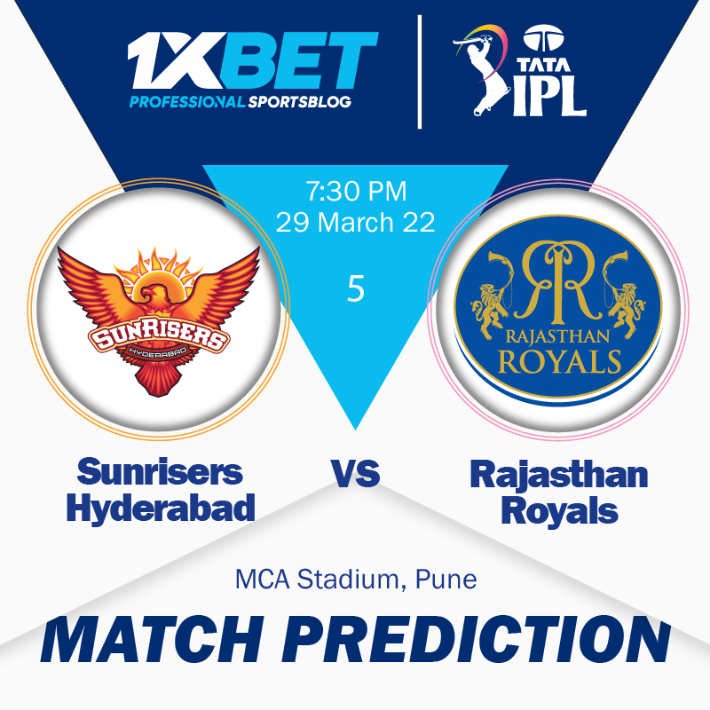 IPL MATCH PREDICTION: Sunrisers Hyderabad vs Rajasthan Royals, 5th match