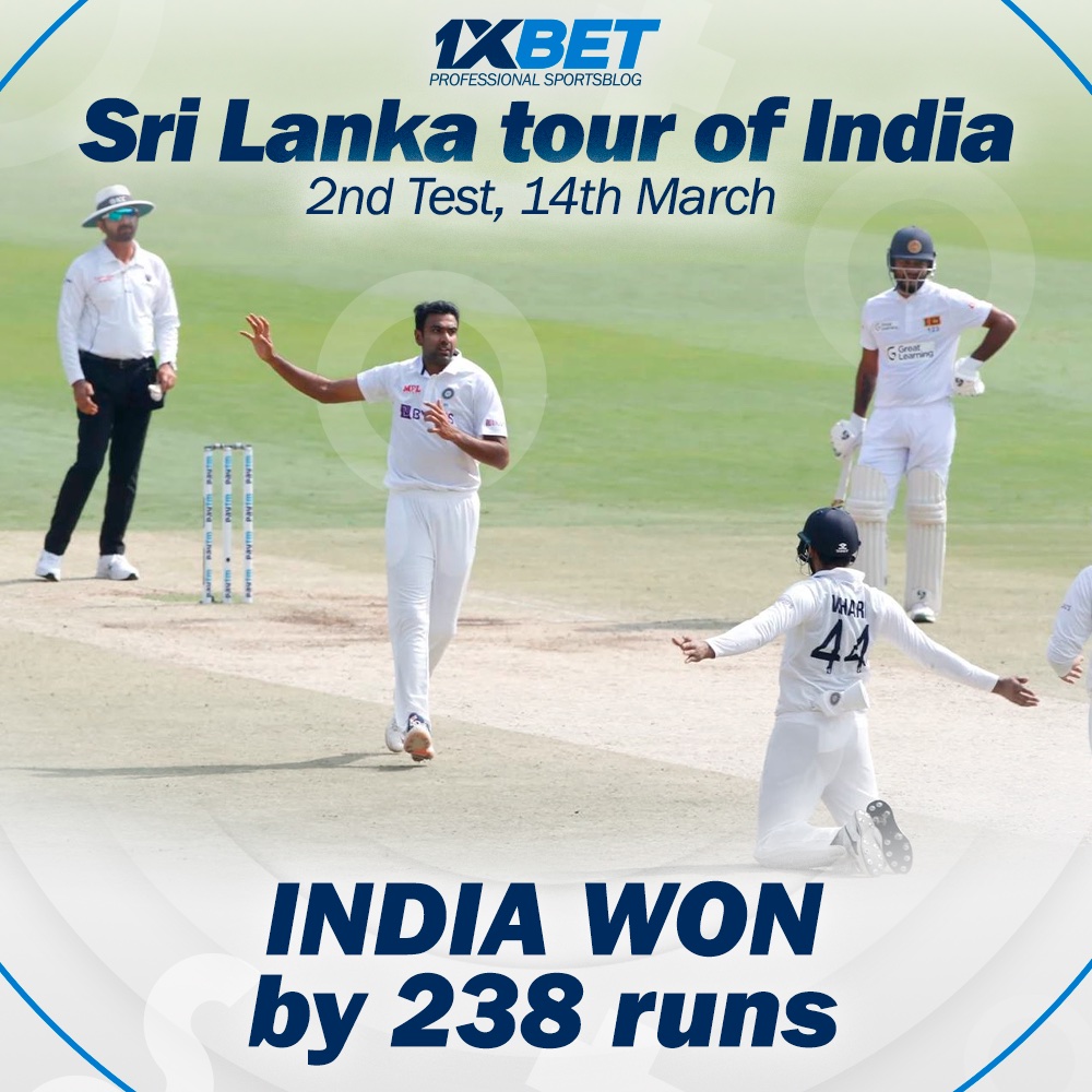 India vs Sri Lanka, 2nd Test: India won by 238 runs