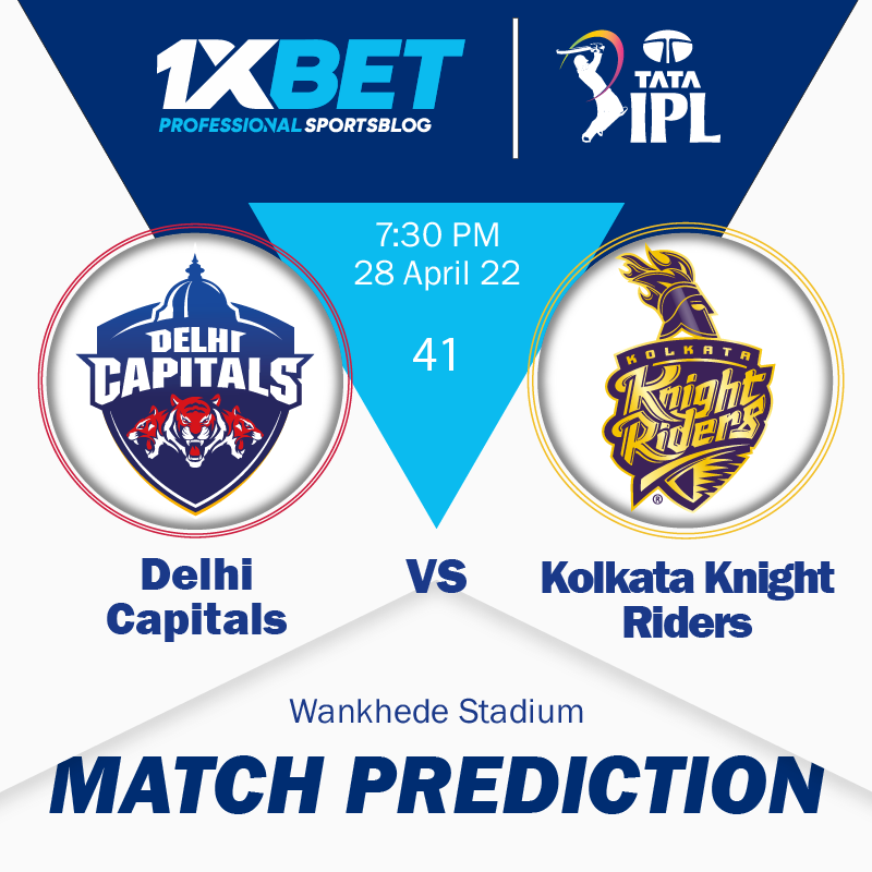 IPL MATCH PREDICTION: Delhi Capitals vs Kolkata Knight Riders, match 41