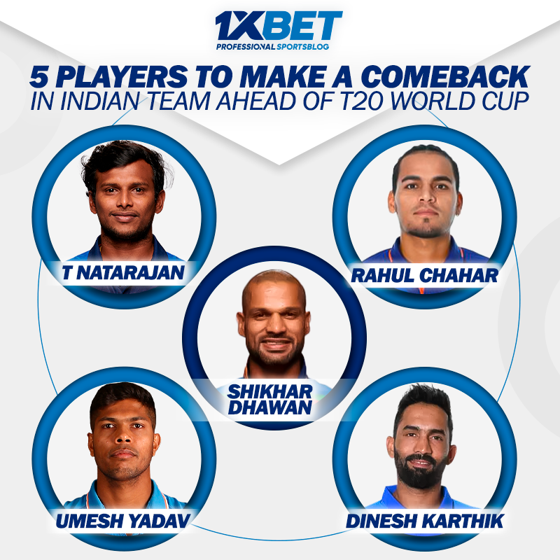 5 players to make a major comeback in Team India ahead of T20 World Cup