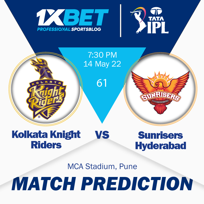 IPL MATCH PREDICTION: Kolkata Knight Riders vs Sunrisers Hyderabad, match 61