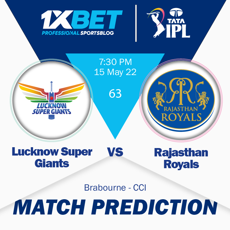 IPL MATCH PREDICTION: Lucknow Super Giants vs Rajasthan Royals, match 63