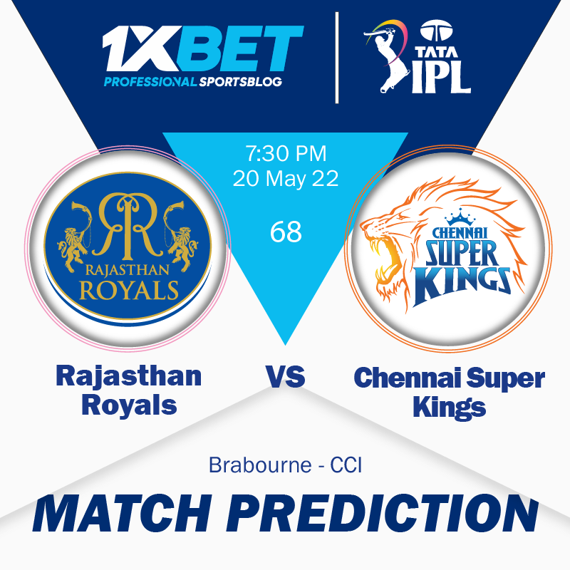 IPL MATCH PREDICTION: Rajasthan Royals vs Chennai Super Kings, match 68
