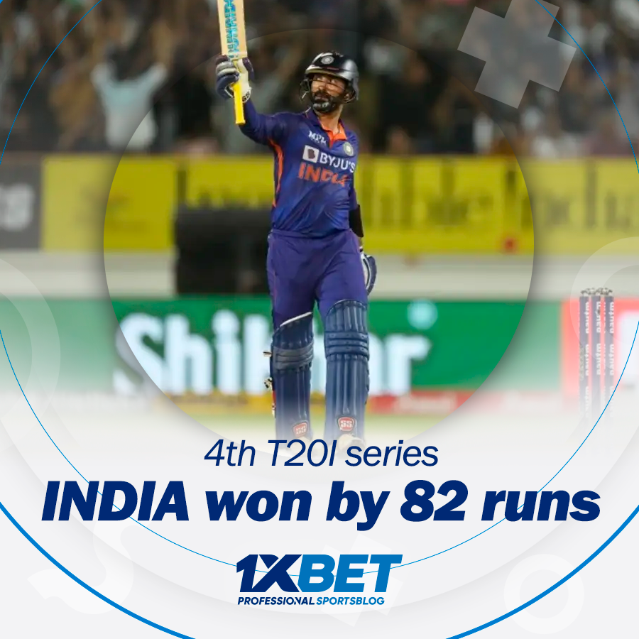 4th T20I series, India won by 82 runs