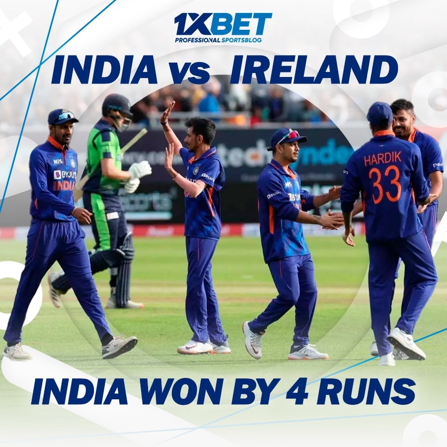 INDIA WON BY 4 RUNS