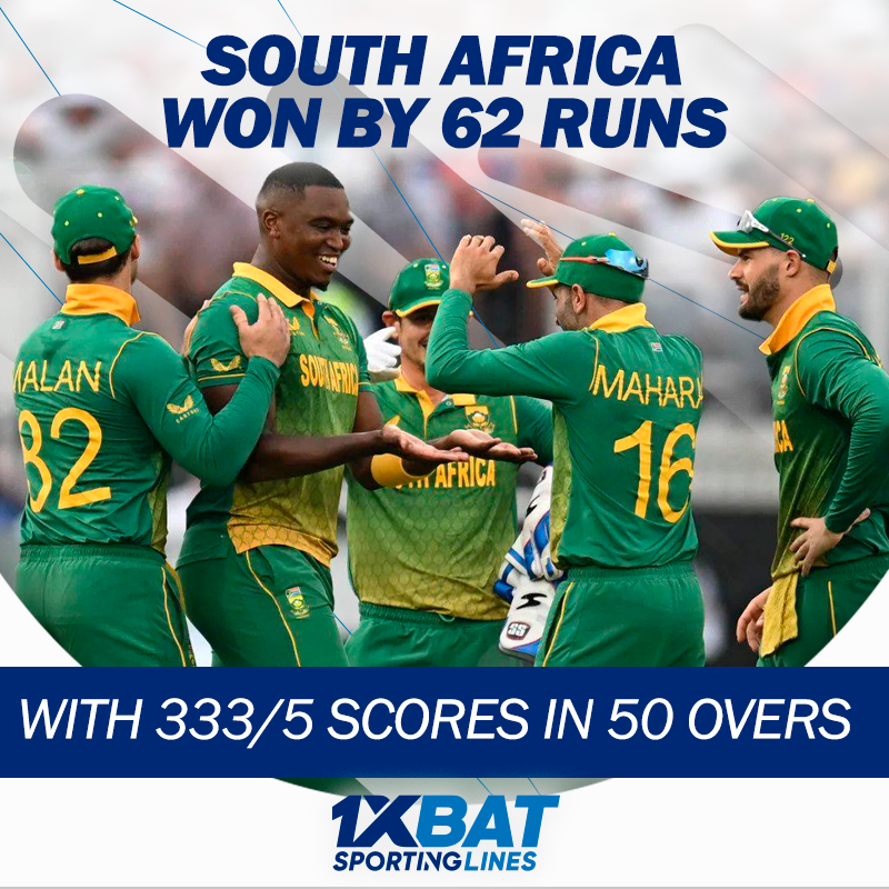 South Africa won with 333/5 score