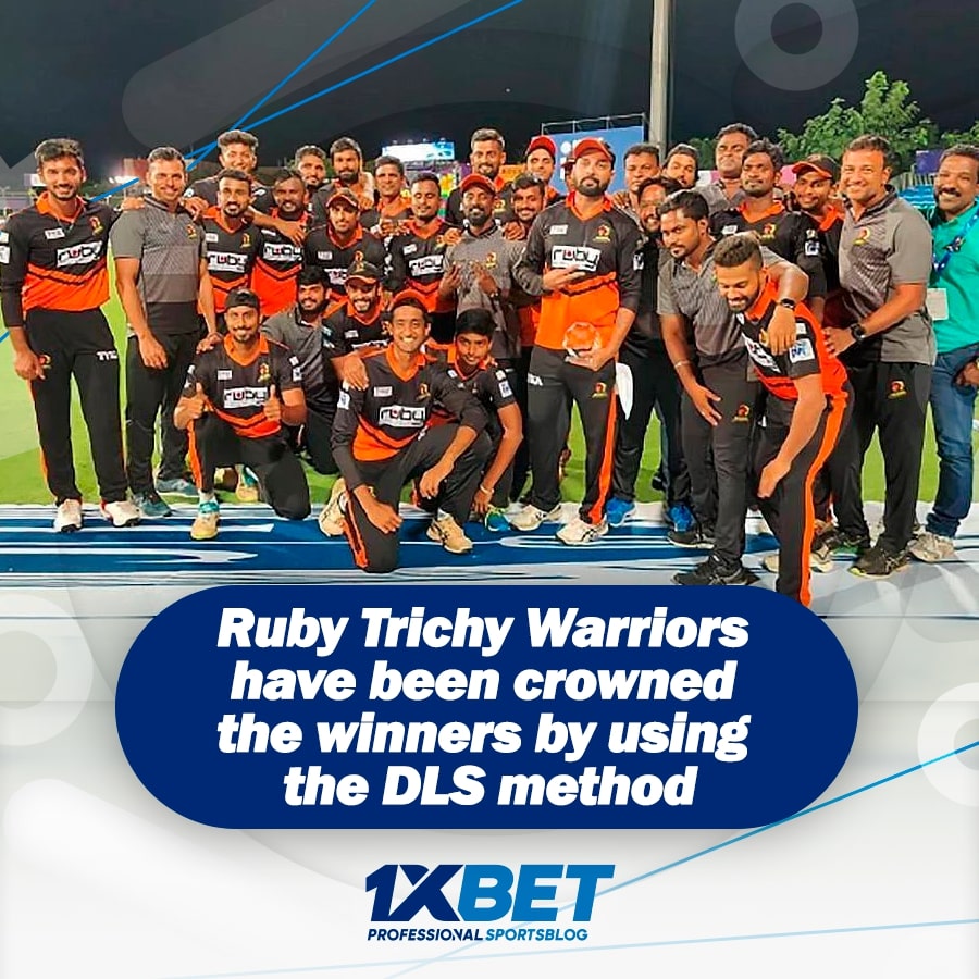 Ruby Trichy Warriors won by using the DLS method
