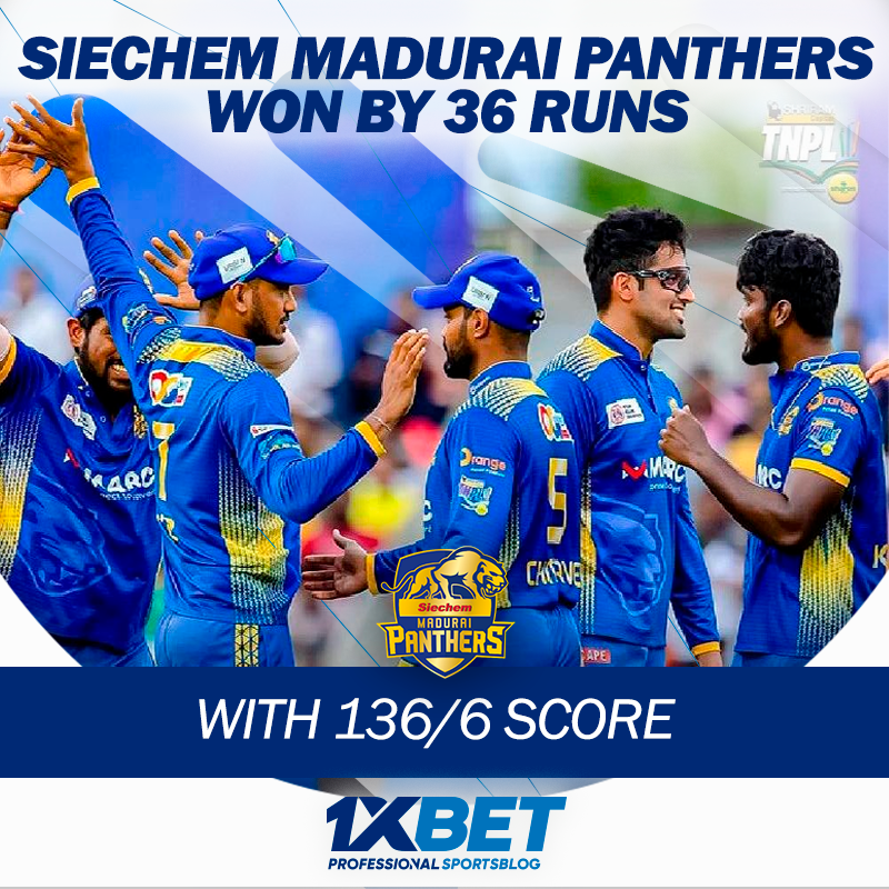 Siechem Madurai Panthers won with 136/6 score