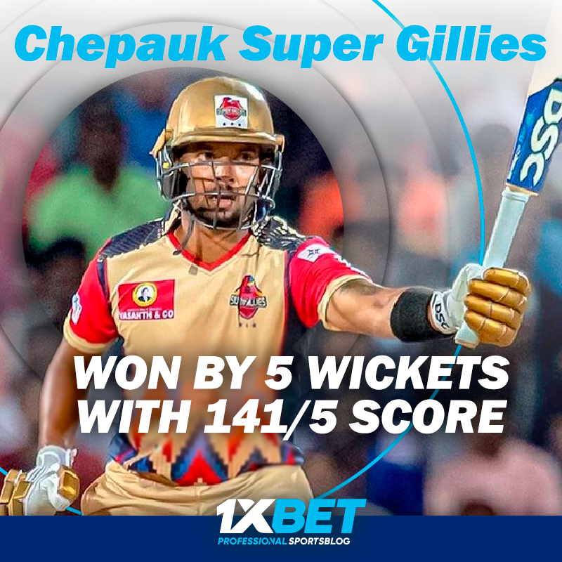 Chepauk Super Gillies won with 141/5 score
