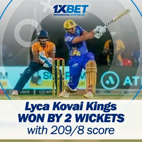 Lyca Kovai Kings won with 209/8 score