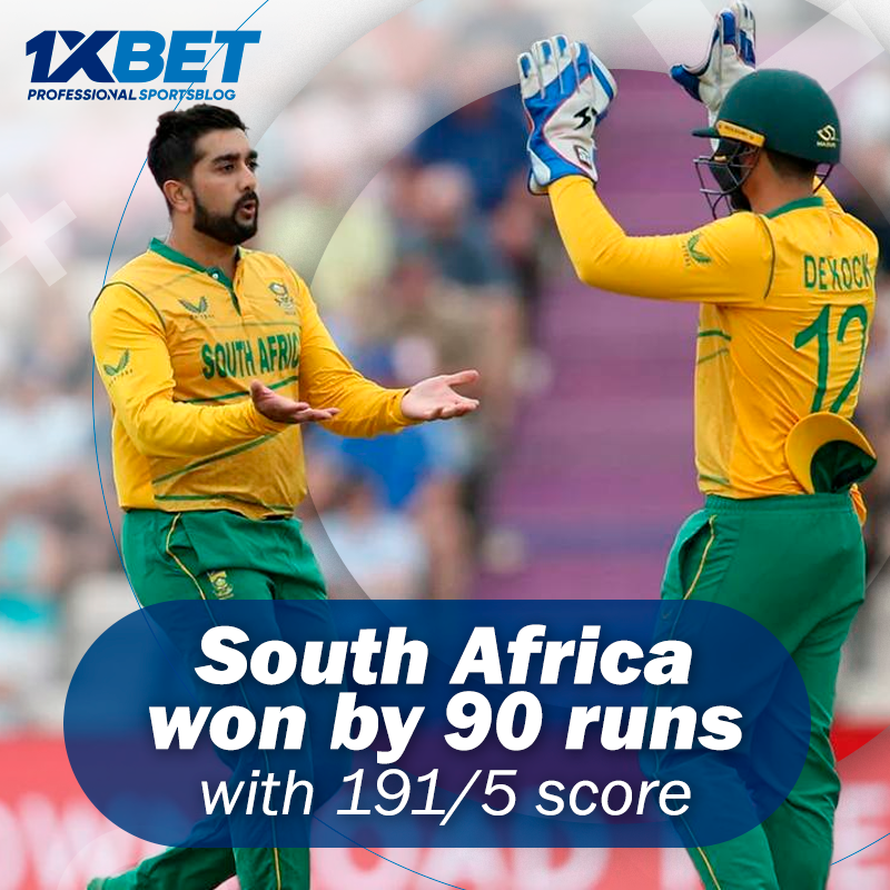 South Africa won with 191/5 score
