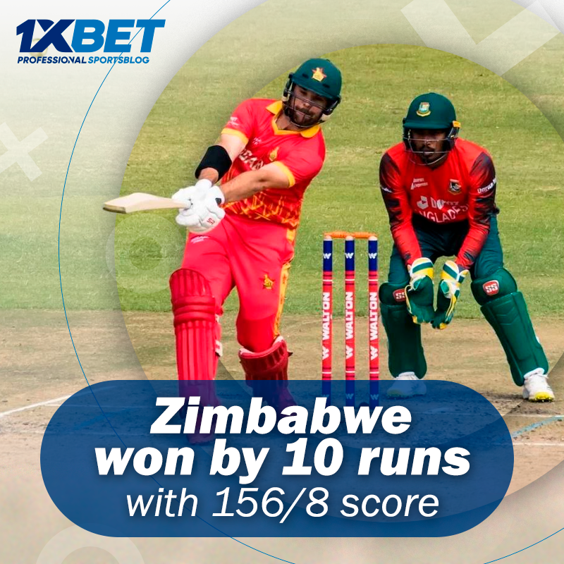 Zimbabwe won with 156/8 score