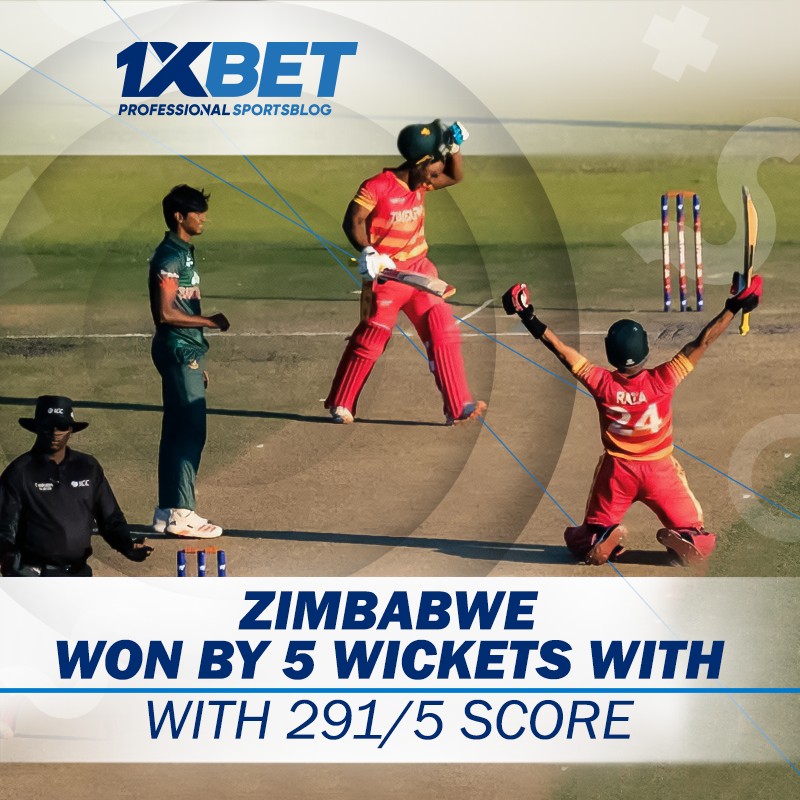 Zimbabwe won with 291/5 score