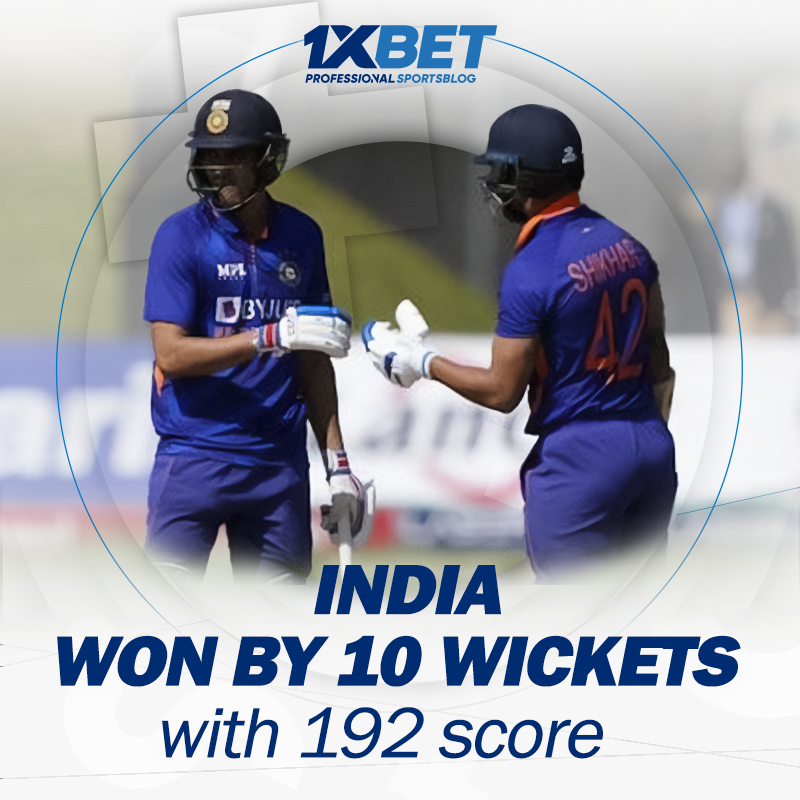 India won by 10 wickets with 192 score