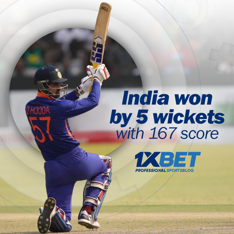 India won with 167 score