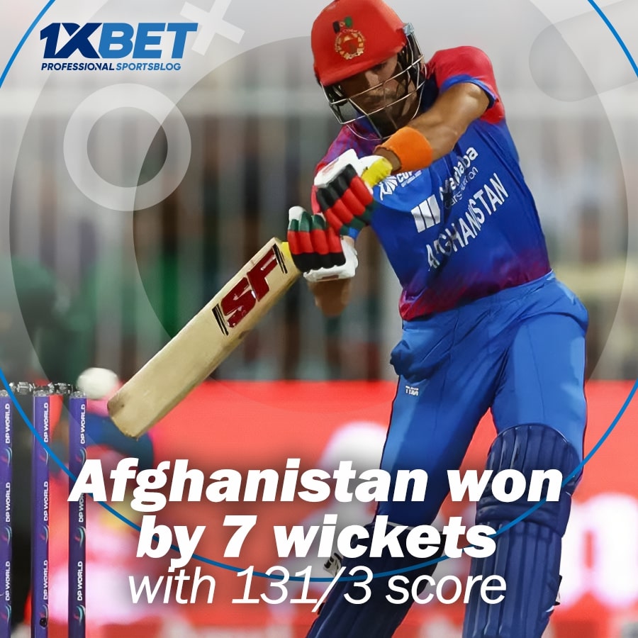 Afghanistan won with 131/3 score