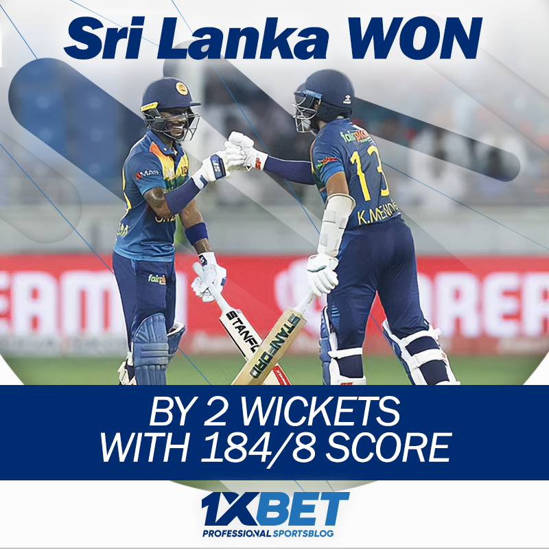 Sri Lanka won with 184/8 score