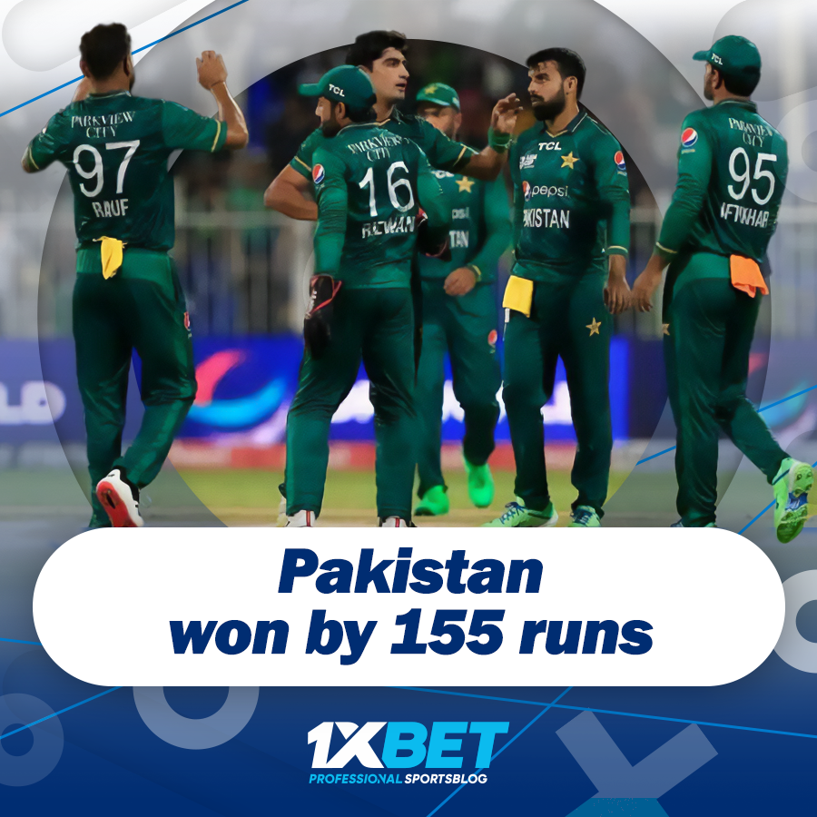 Pakistan won by 155 runs
