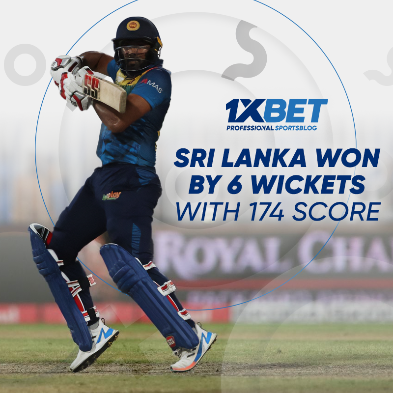 Sri Lanka won by 6 wickets with 174 score
