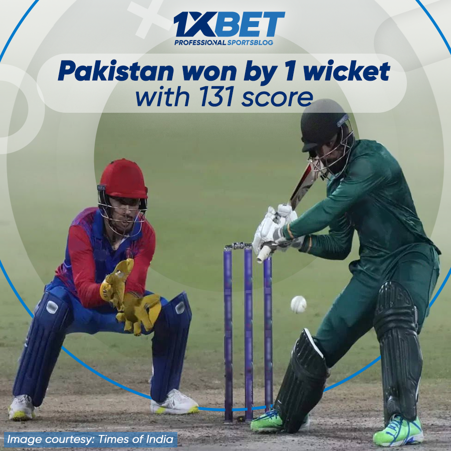 Pakistan won by 1 wicket with 131 score