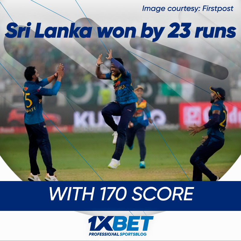 Sri Lanka won by 23 runs with 170 score