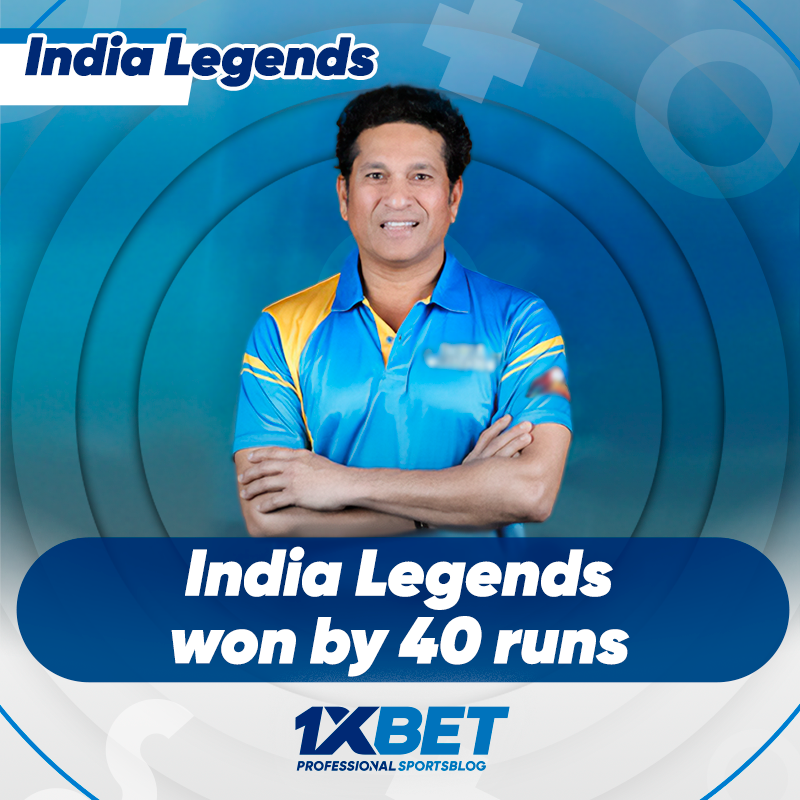 India Legends won by 40 runs