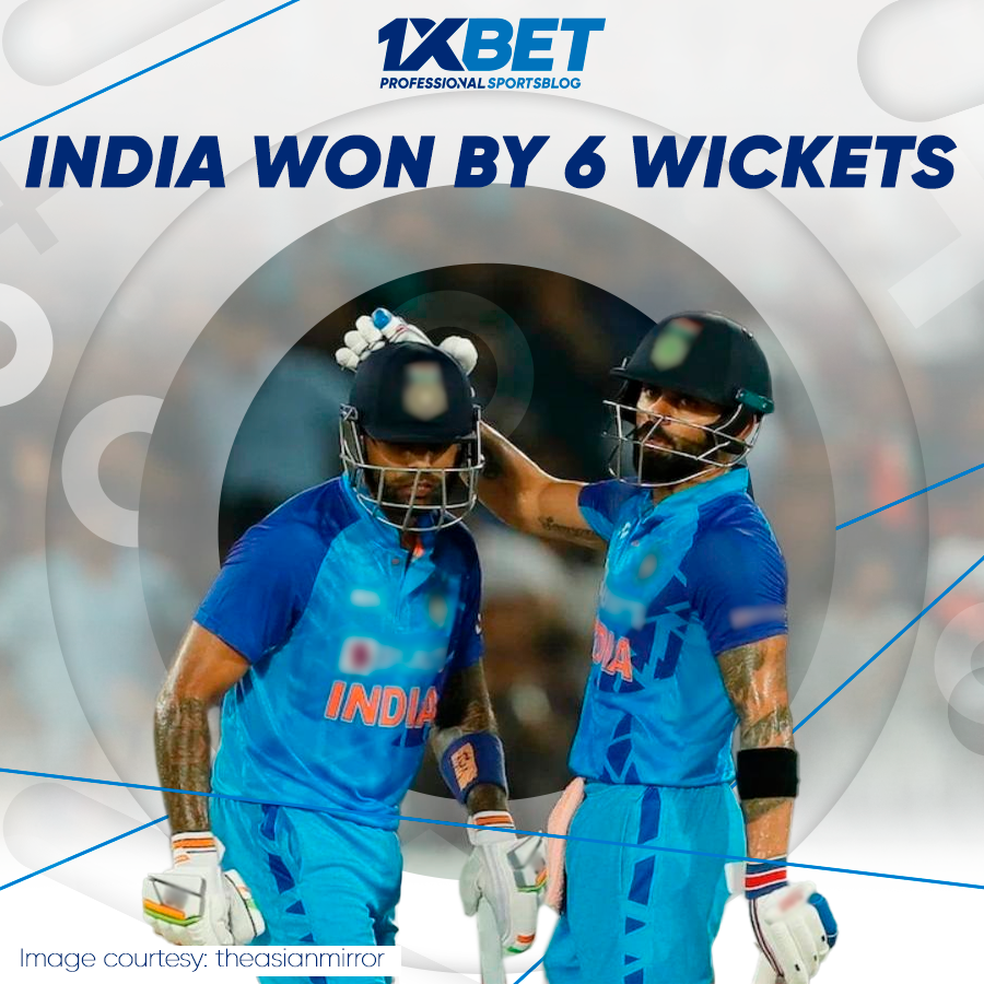 India won by 6 wickets