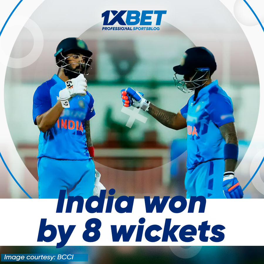 India won by 8 wickets