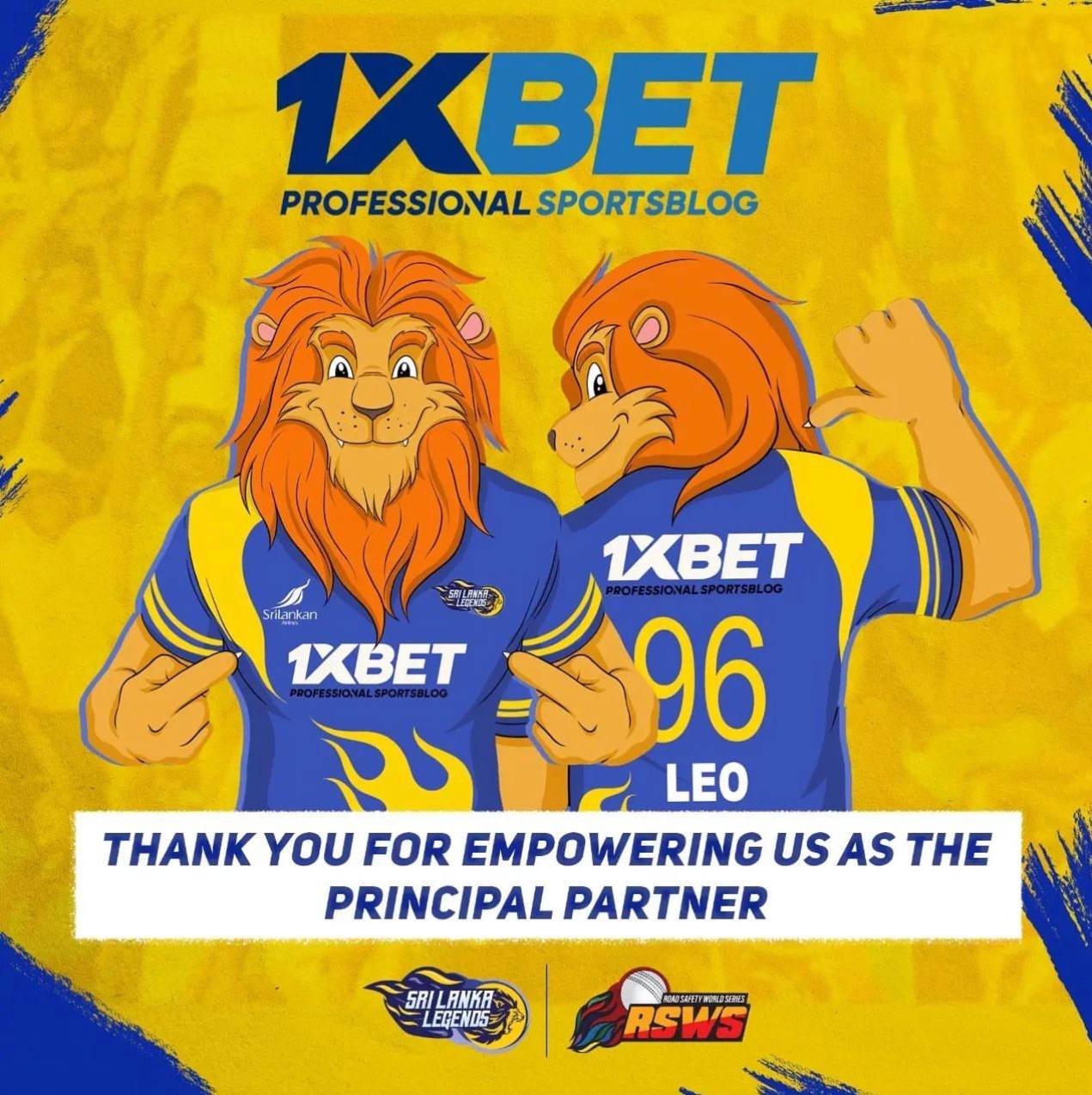 1xBet Sportsblog became a principal sponsor of Sri Lanka Legends