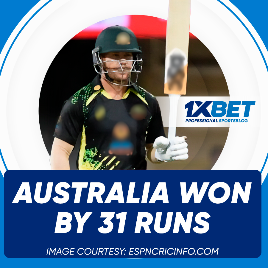 Australia won by 31 runs