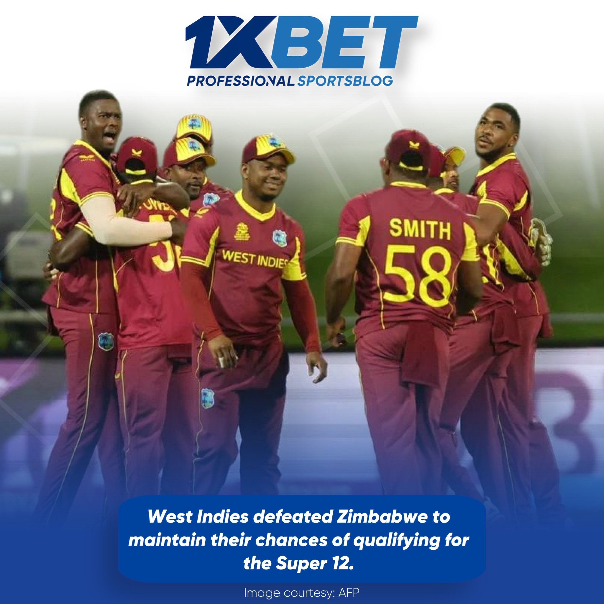 West Indies defeated Zimbabwe to maintain their chances of qualifying for the Super 12