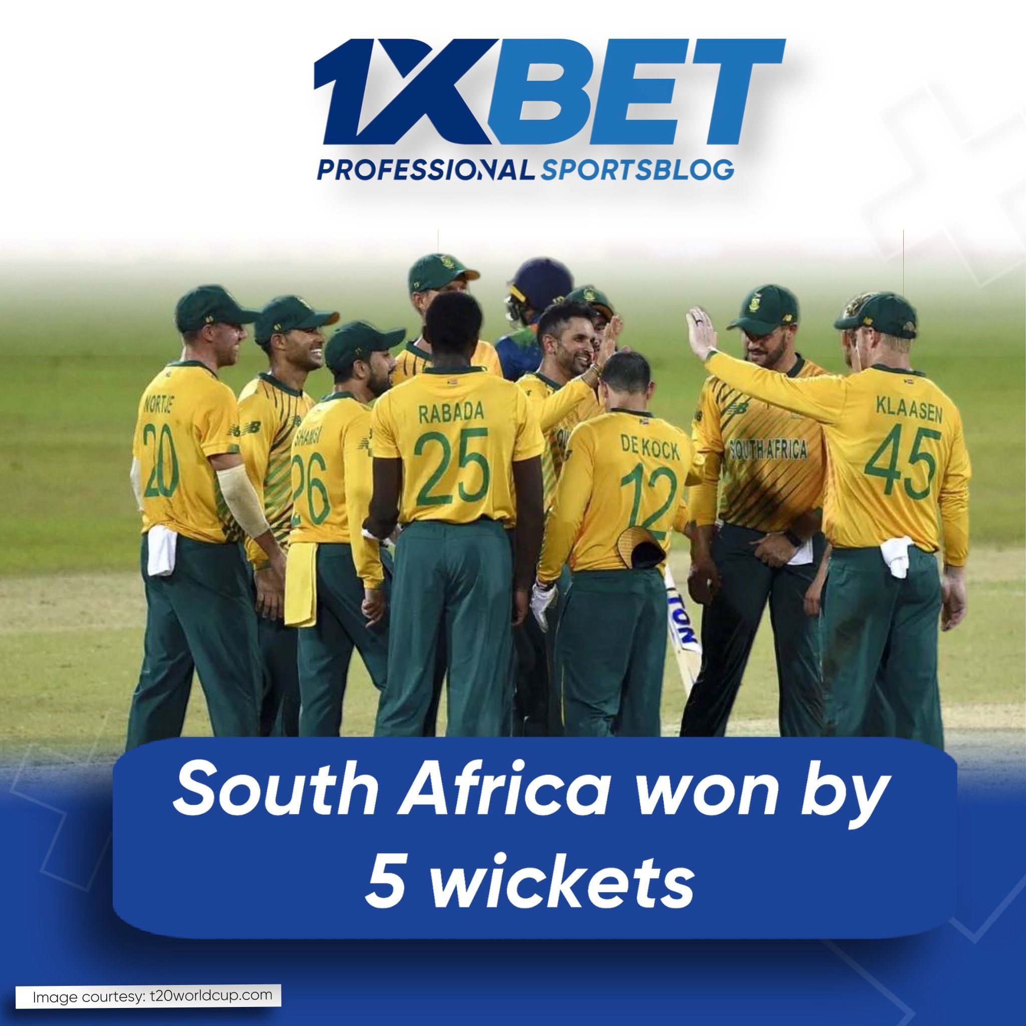 South Africa won by 5 wickets
