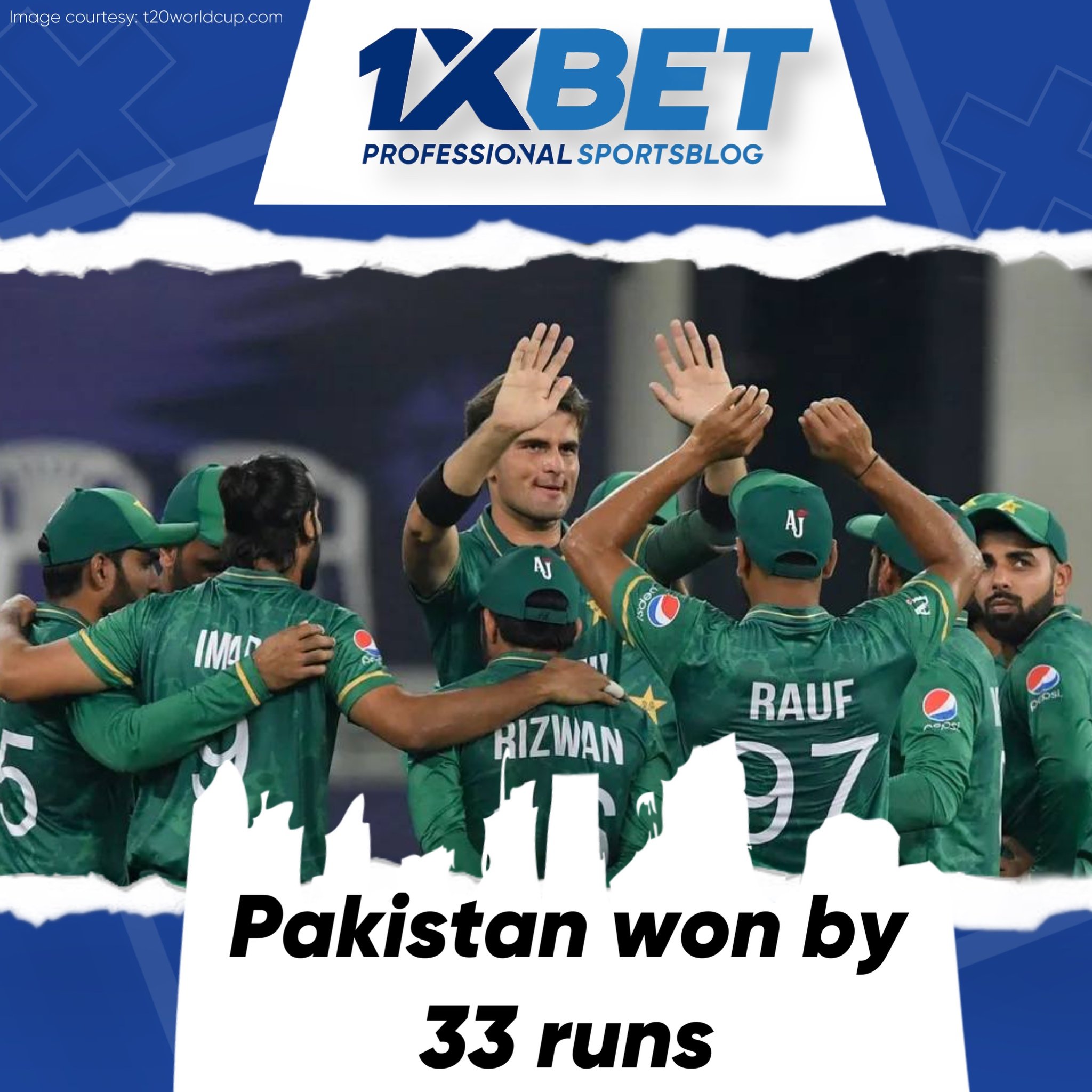 Pakistan won by 33 runs