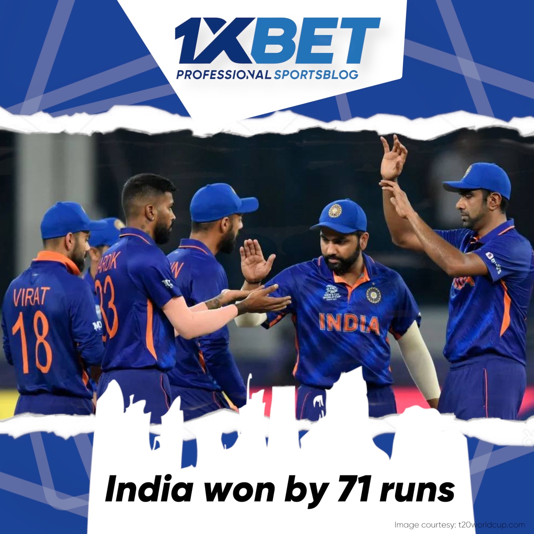 India won by 71 runs