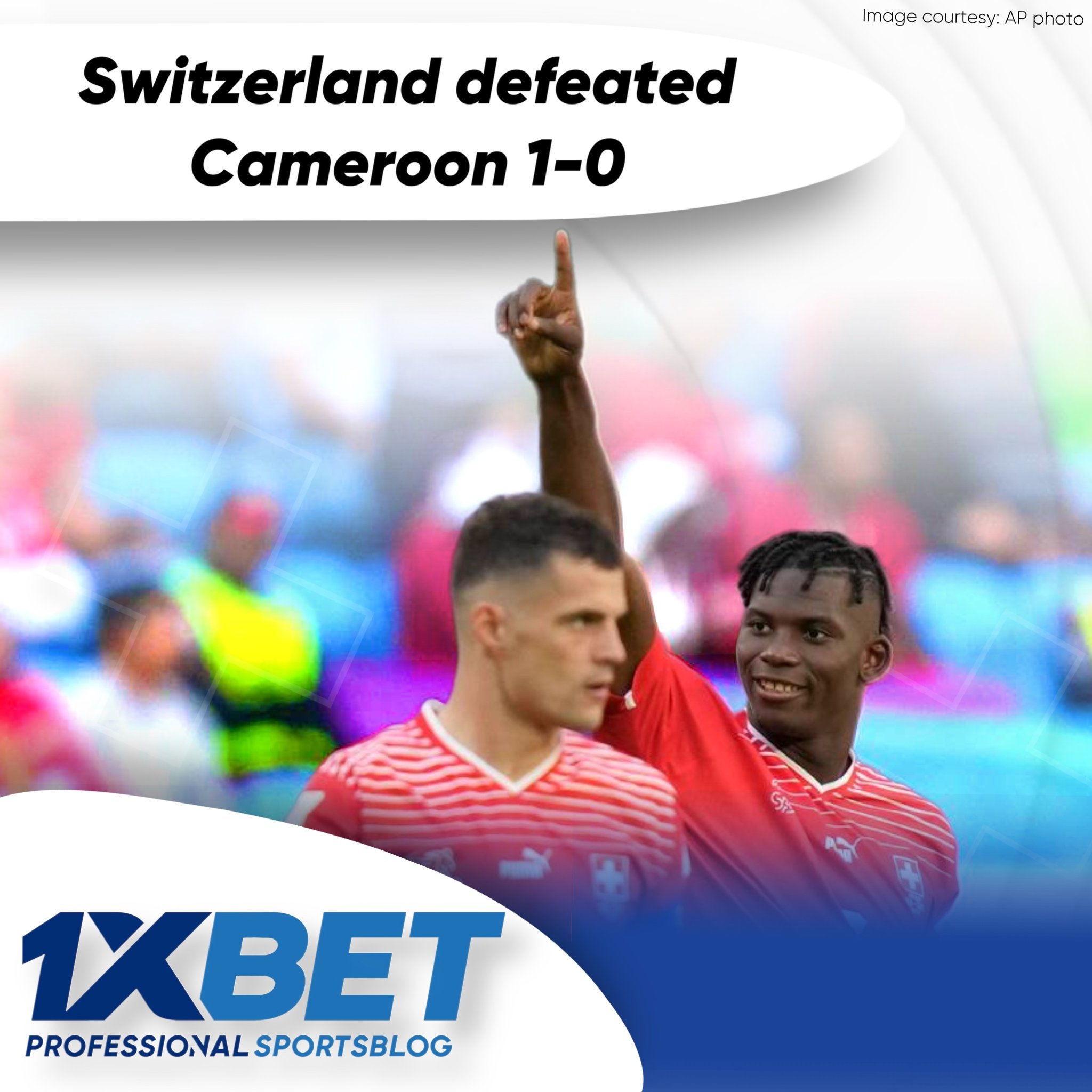 Switzerland defeated Cameroon 1-0