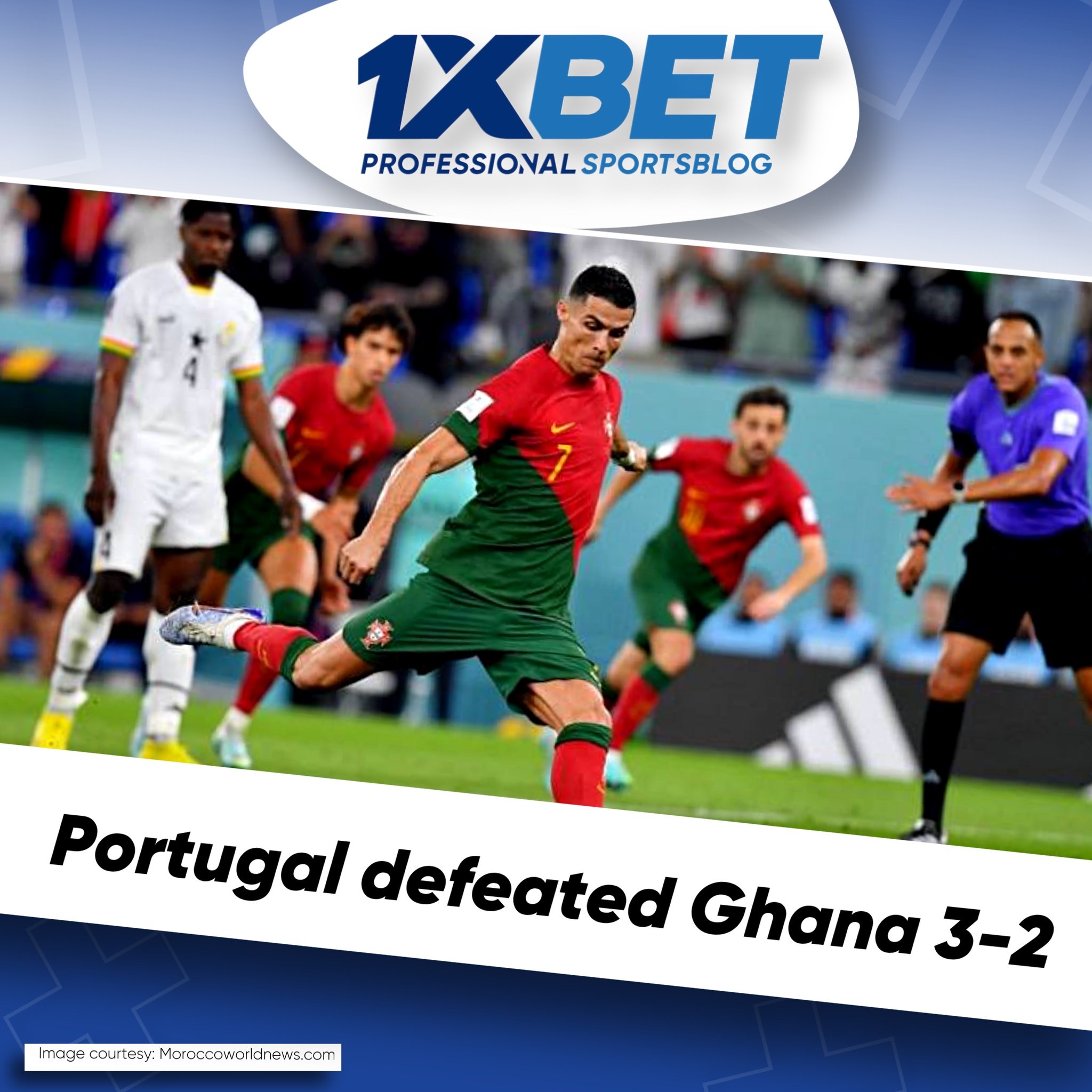 Portugal defeated Ghana 3-2