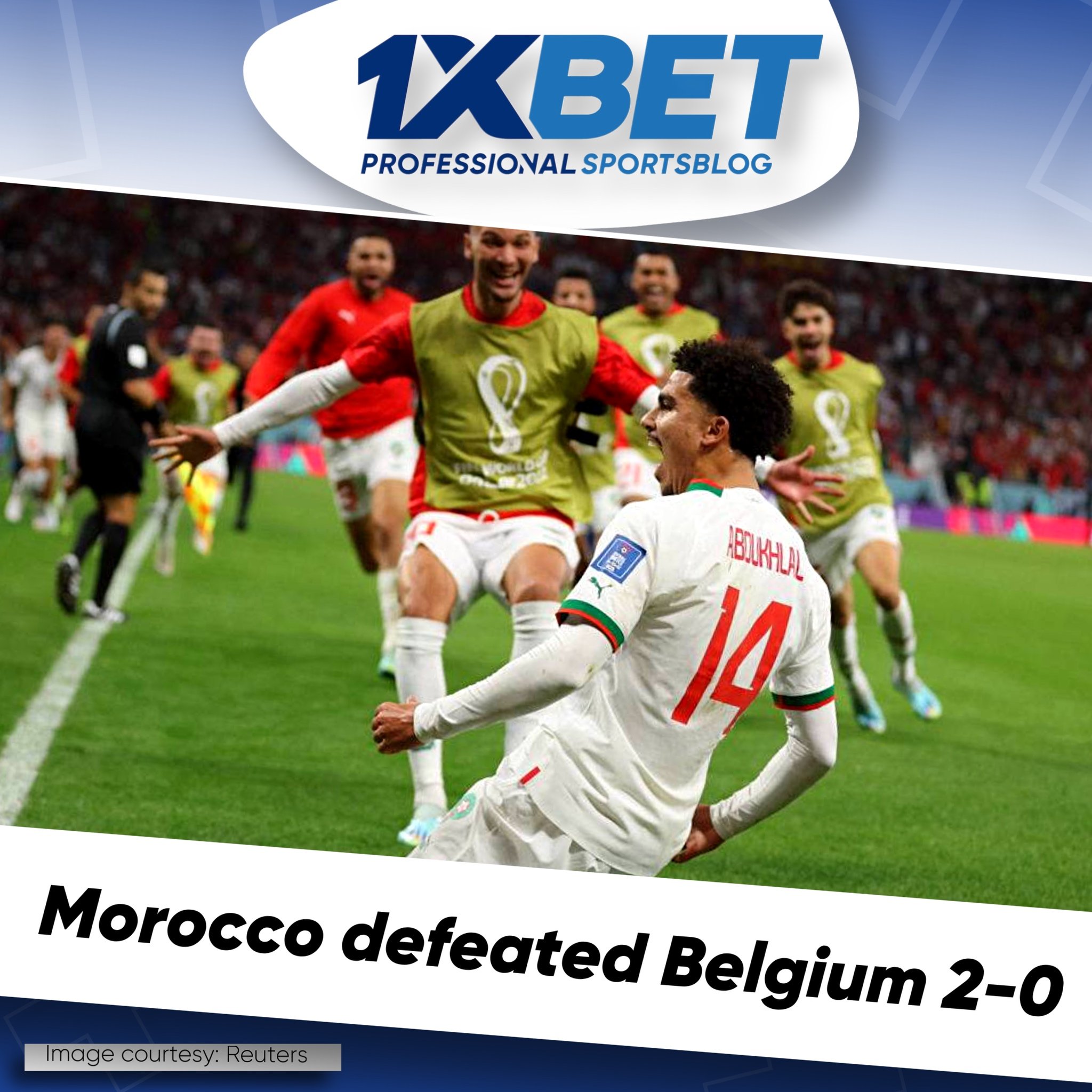 Morocco defeated Belgium 2-0