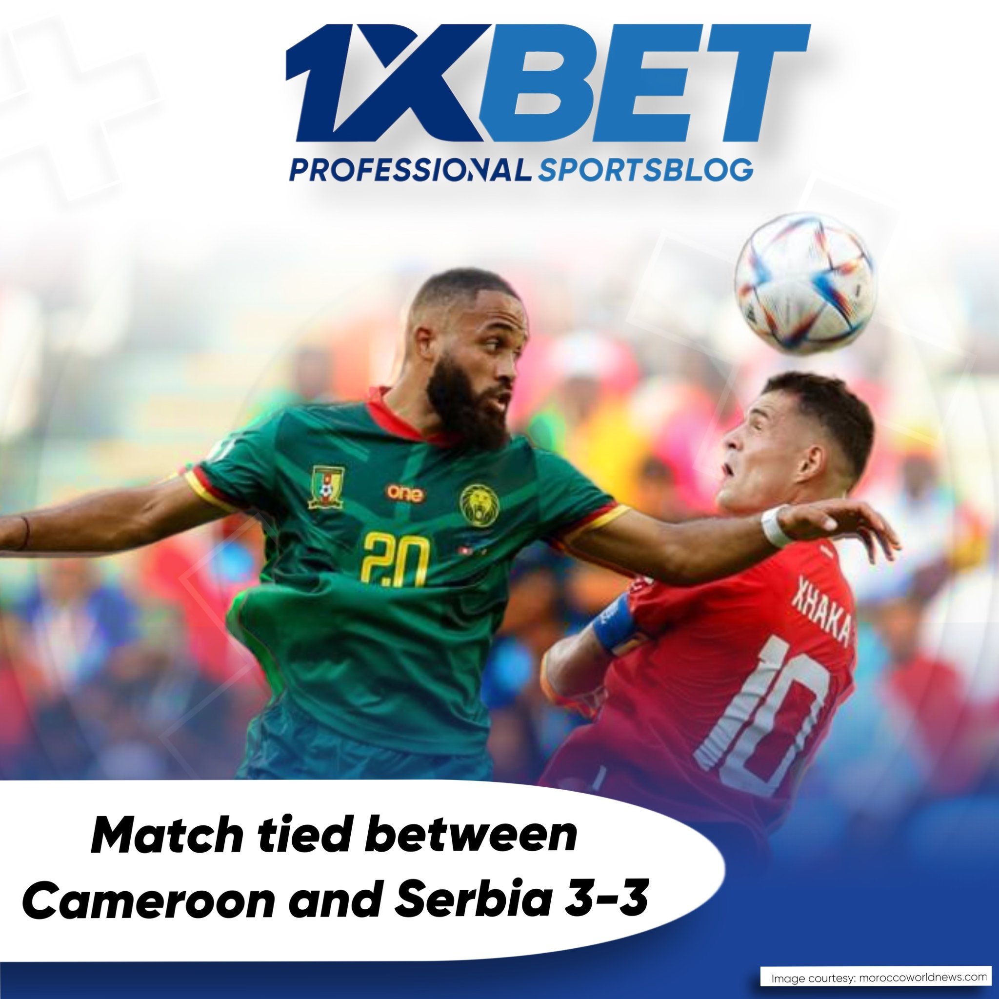 Match tied between Cameroon and Serbia 3-3