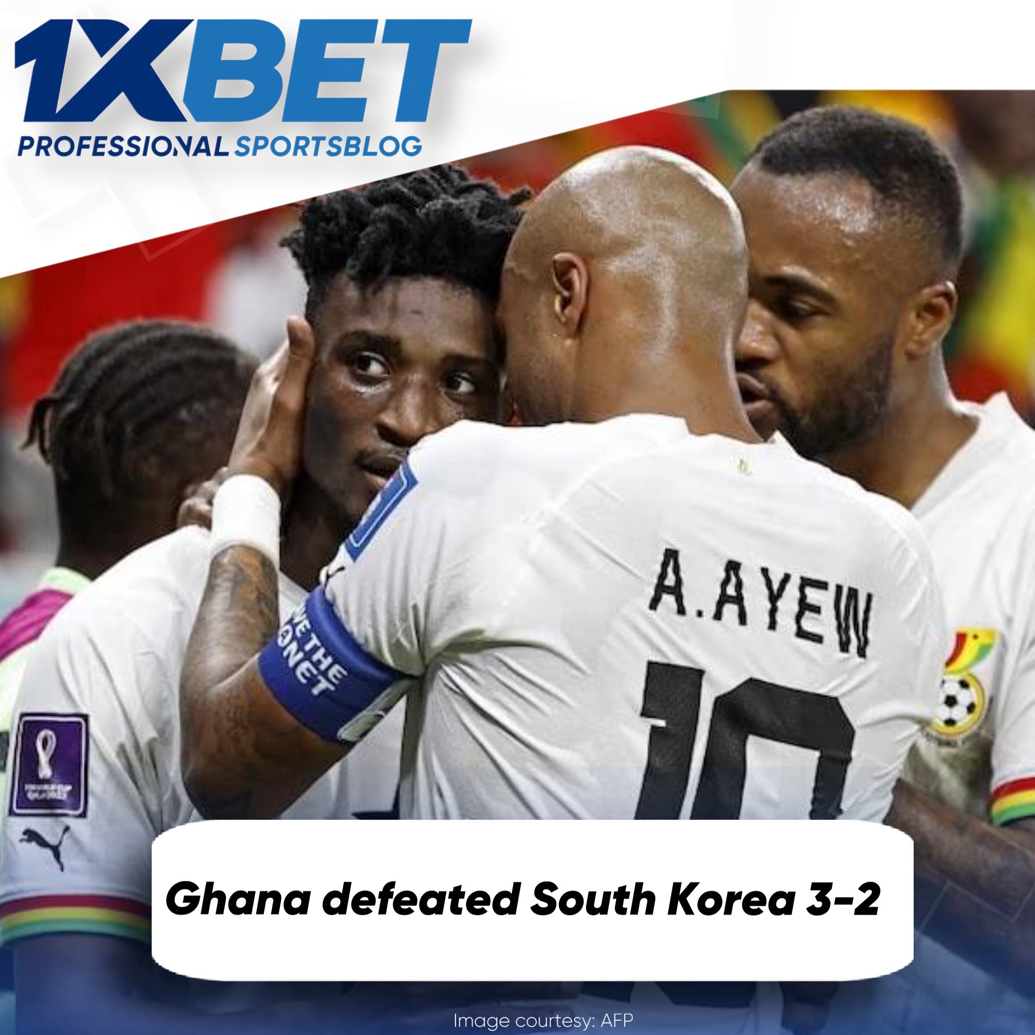 Ghana defeated South Korea 3-2