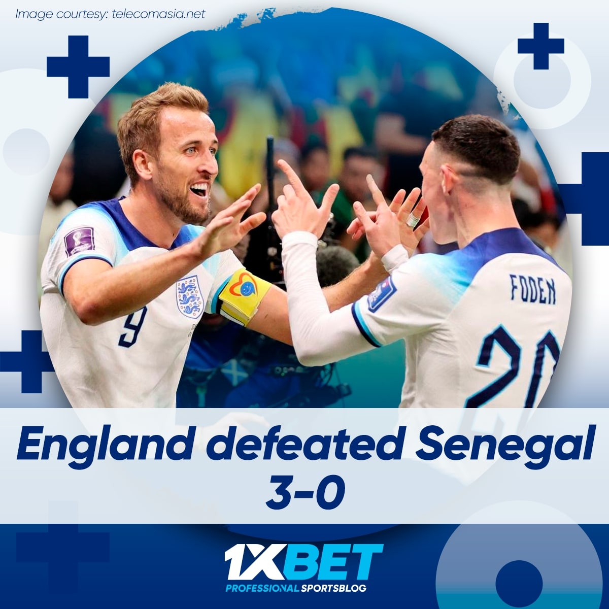England defeated Senegal 3-0