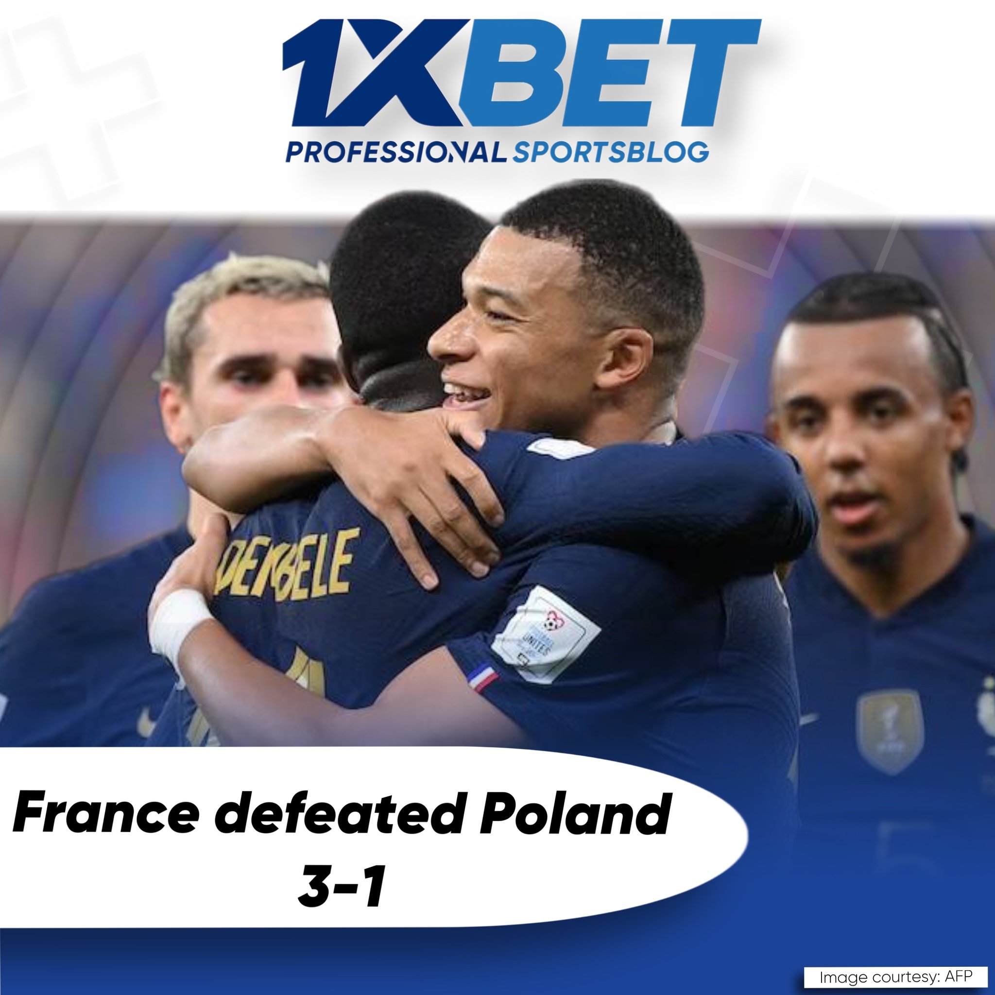 France defeated Poland 3-1