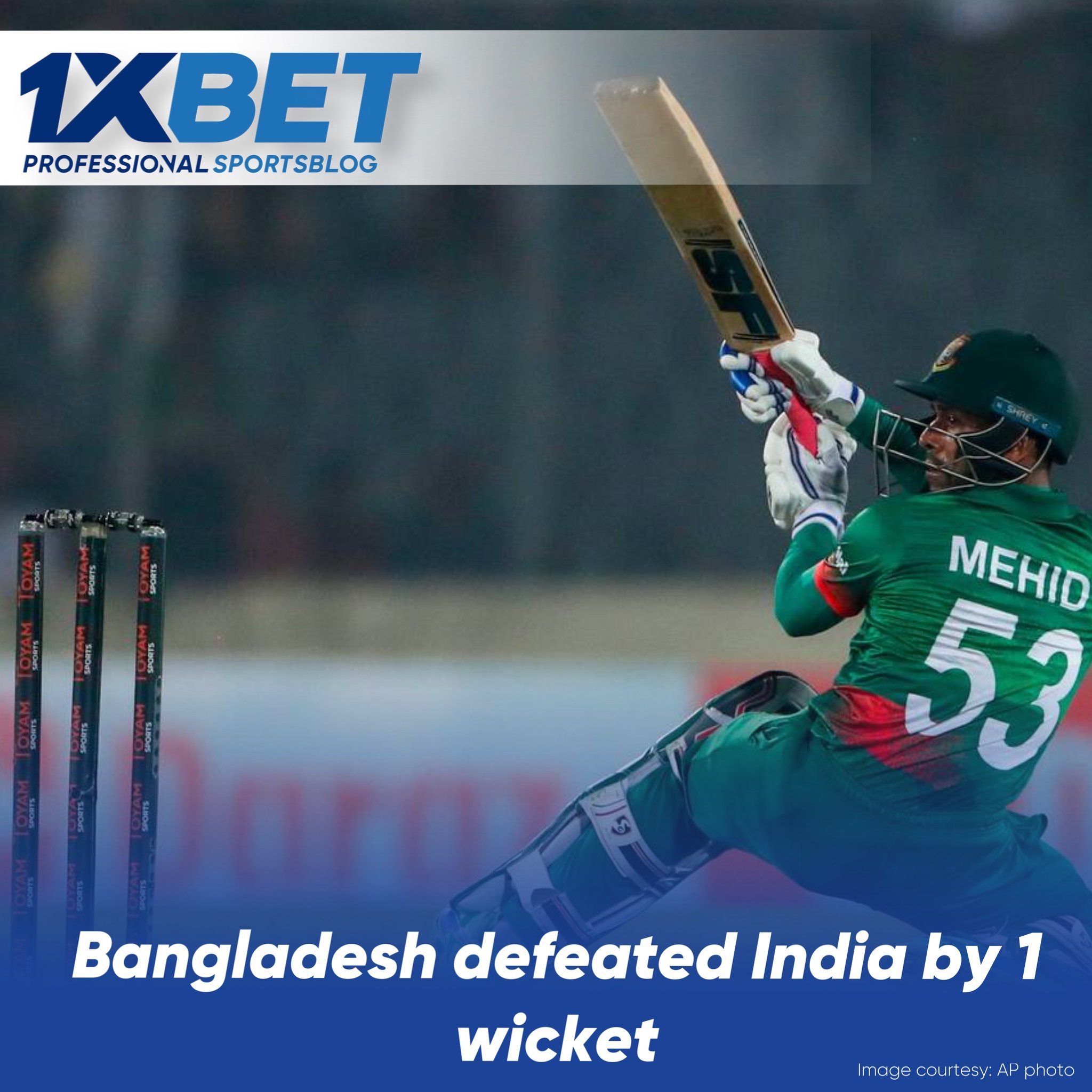 Bangladesh defeated India by 1 wicket