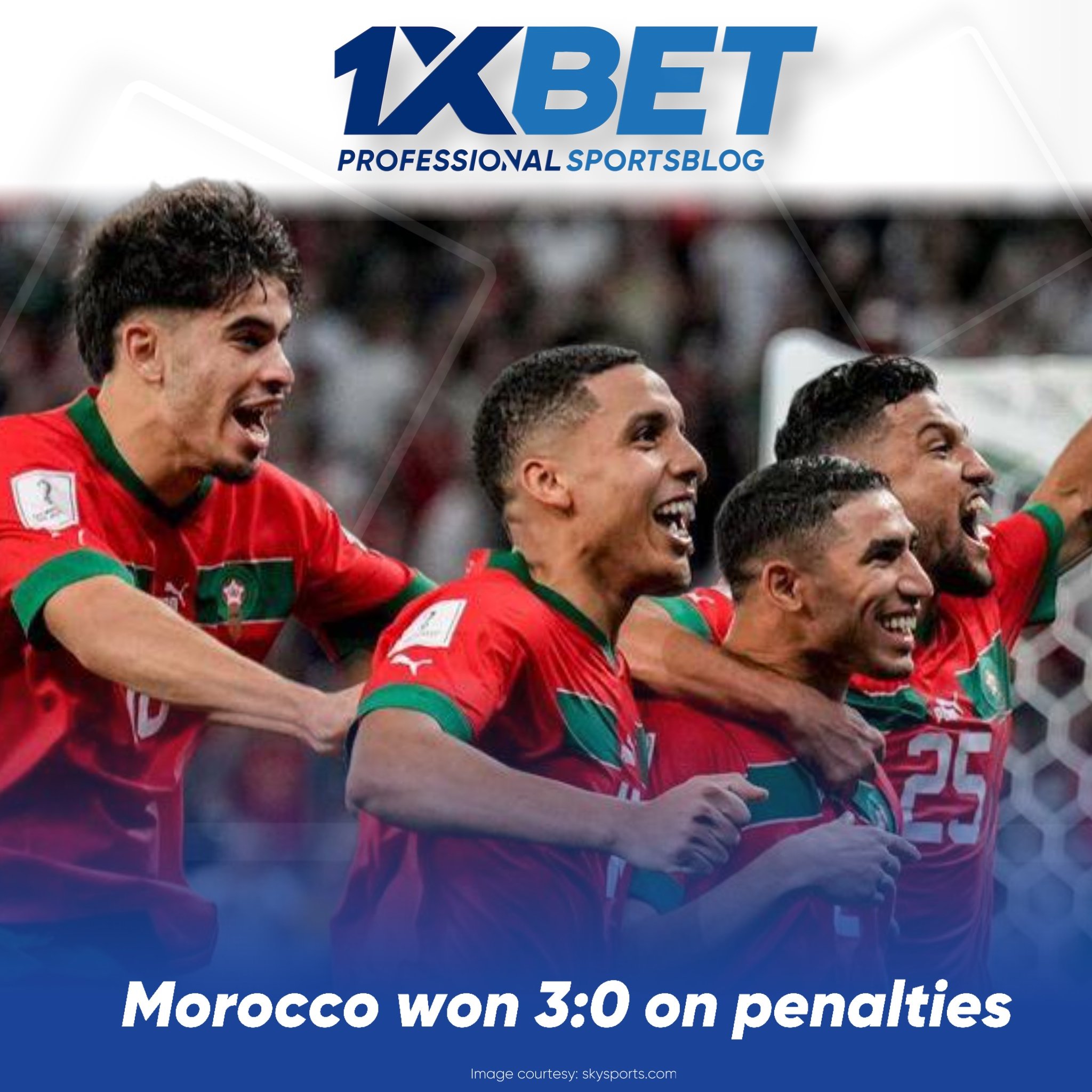 Morocco won 3:0 on penalties