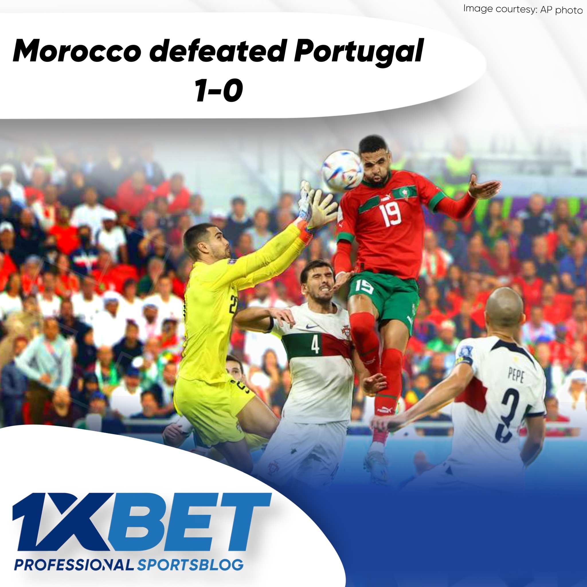 Morocco defeated Portugal 1-0